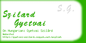 szilard gyetvai business card