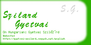 szilard gyetvai business card